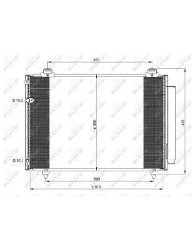 Condensador, aire acondicionado Nrf 35860 - CONDENSADOR TURISMO EASY FIT