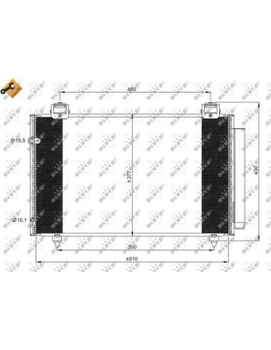 Condensador, aire acondicionado Nrf 35861 - CONDENSADOR TURISMO EASY FIT