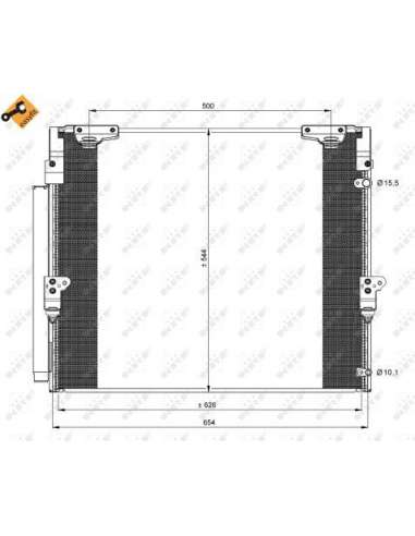 Condensador, aire acondicionado Nrf 35862 - CONDENSADOR TURISMO 07- EASY FIT