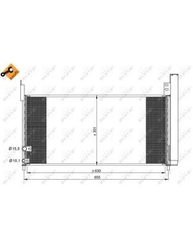 Condensador, aire acondicionado Nrf 35863 - CONDENSADOR TURISMO EASY FIT