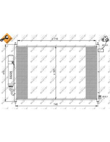 Condensador, aire acondicionado Nrf 35866 - CONDENSADOR TURISMO EASY FIT