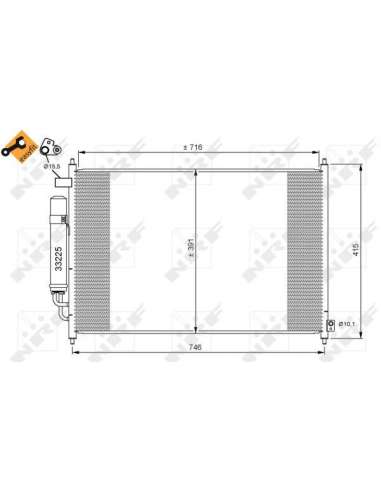 Condensador, aire acondicionado Nrf 35867 - CONDENSADOR TURISMO EASY FIT