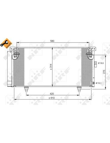 Condensador, aire acondicionado Nrf 35868 - CONDENSADOR TURISMO EASY FIT