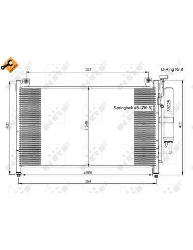 Condensador, aire acondicionado Nrf 35870 - CONDENSADOR TURISMO EASY FIT