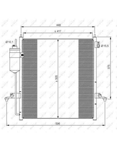 Condensador, aire acondicionado Nrf 35871 - CONDENSADOR TURISMO EASY FIT