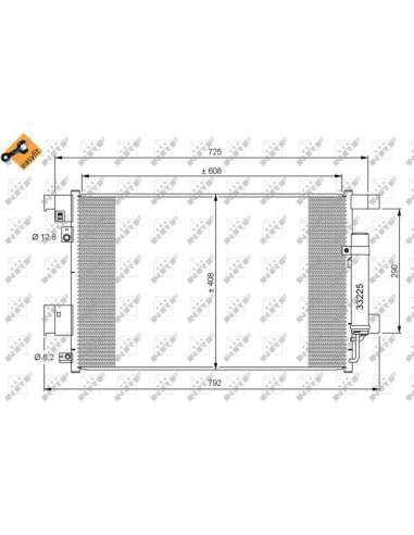 Condensador, aire acondicionado Nrf 35872 - CONDENSADOR TURISMO EASY FIT