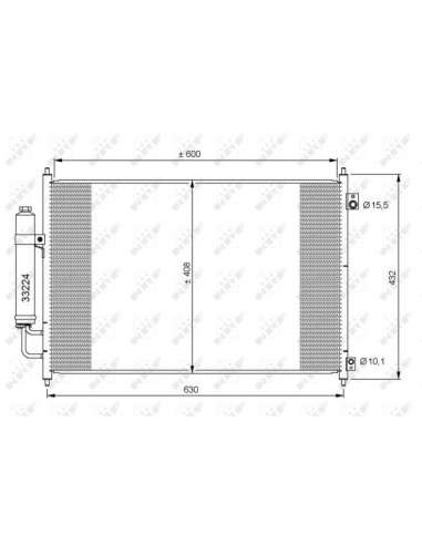 Condensador, aire acondicionado Nrf 35873 - CONDENSADOR TURISMO EASY FIT