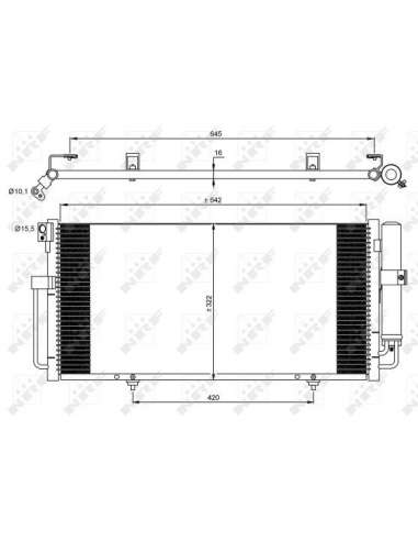 Condensador, aire acondicionado Nrf 35875 - CONDENSADOR TURISMO EASY FIT