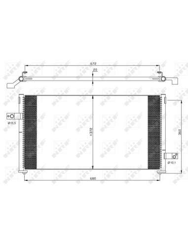 Condensador, aire acondicionado Nrf 35877 - CONDENSADOR TURISMO EASY FIT