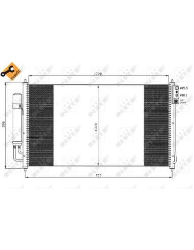 Condensador, aire acondicionado Nrf 35878 - CONDENSADOR TURISMO EASY FIT