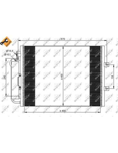 Condensador, aire acondicionado Nrf 35879 - CONDENSADOR TURISMO EASY FIT