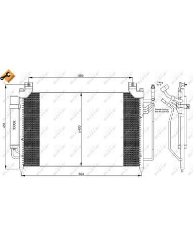 Condensador, aire acondicionado Nrf 35881 - CONDENSADOR TURISMO EASY FIT