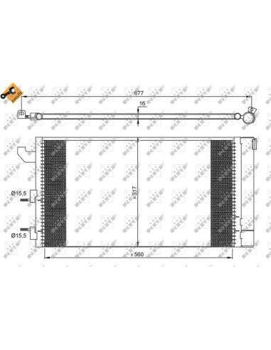 Condensador, aire acondicionado Nrf 35883 - CONDENSADOR TURISMO EASY FIT