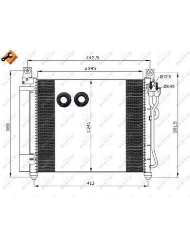 Condensador, aire acondicionado Nrf 35888 - CONDENSADOR TURISMO EASY FIT