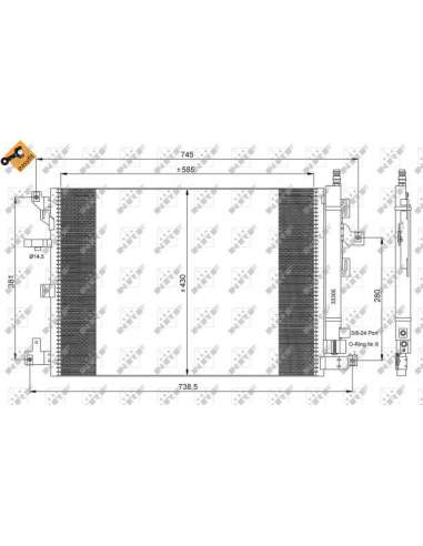 Condensador, aire acondicionado Nrf 35889 - CONDENSADOR TURISMO EASY FIT