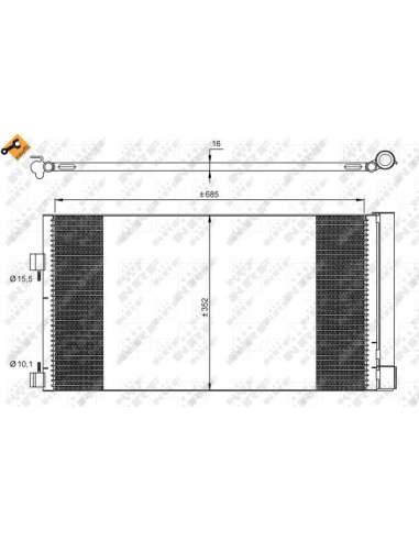 Condensador, aire acondicionado Nrf 35890 - CONDENSADOR TURISMO EASY FIT