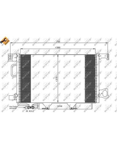 Condensador, aire acondicionado Nrf 35893 - CONDENSADOR TURISMO EASY FIT