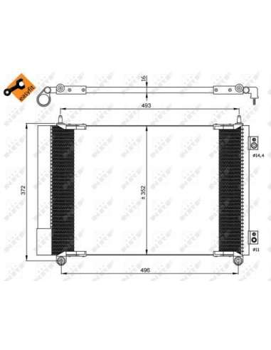 Condensador, aire acondicionado Nrf 35899 - CONDENSADOR TURISMO EASY FIT