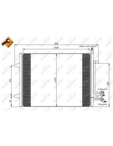Condensador, aire acondicionado Nrf 35904 - CONDENSADOR TURISMO EASY FIT