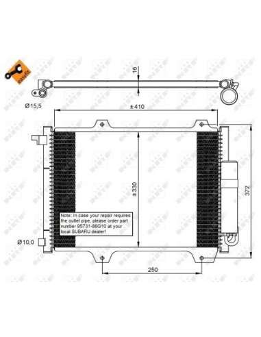 Condensador, aire acondicionado Nrf 35907 - CONDENSADOR TURISMO EASY FIT