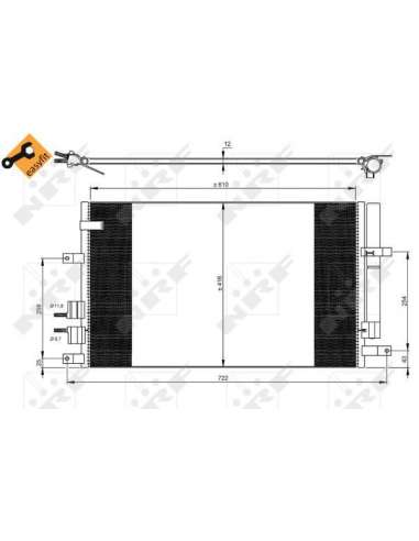 Condensador, aire acondicionado Nrf 35911 - CONDENSADOR TURISMO EASY FIT