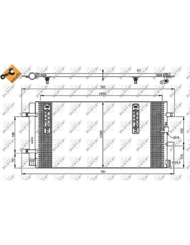 Condensador, aire acondicionado Nrf 35916 - CONDENSADOR TURISMO EASY FIT