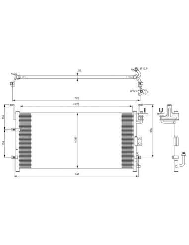 Condensador, aire acondicionado Nrf 35917 - CONDENSADOR TURISMO EASY FIT
