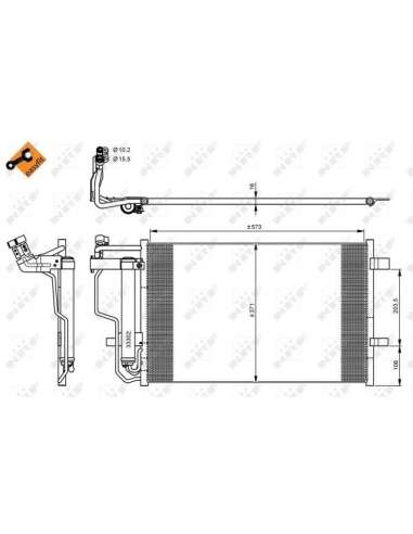 Condensador, aire acondicionado Nrf 35922 - CONDENSADOR TURISMO EASY FIT