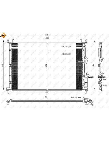 Condensador, aire acondicionado Nrf 35923 - CONDENSADOR TURISMO EASY FIT