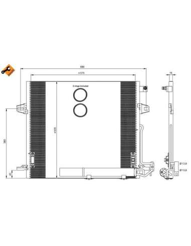 Condensador, aire acondicionado Nrf 35927 - CONDENSADOR TURISMO - EASY FIT