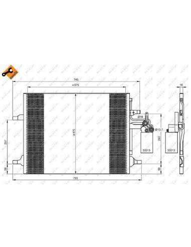 Condensador, aire acondicionado Nrf 35930 - CONDENSADOR TURISMO EASY FIT