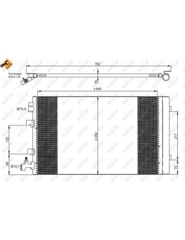 Condensador, aire acondicionado Nrf 35932 - CONDENSADOR TURISMO EASY FIT