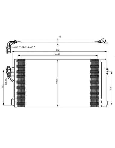 Condensador, aire acondicionado Nrf 35934 - CONDENSADOR A/A - EASY FIT
