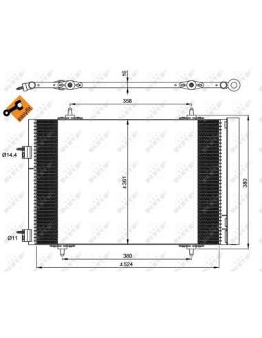 Condensador, aire acondicionado Nrf 35945 - CONDENSADOR TURISMO EASY FIT