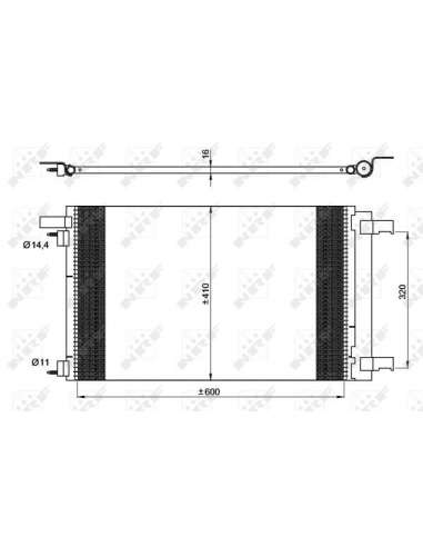 Condensador, aire acondicionado Nrf 35948 - CONDENSADOR TURISMO EASY FIT