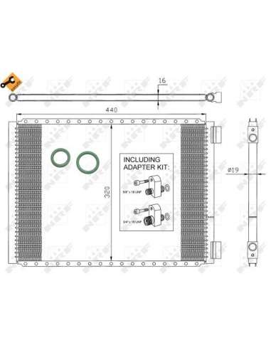 Condensador, aire acondicionado Nrf 35952 - CONDENSADOR UNIVERSAL 320xPF16 EASY FIT