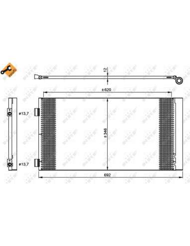 Condensador, aire acondicionado Nrf 35961 - CONDENSADOR TURISMO EASY FIT
