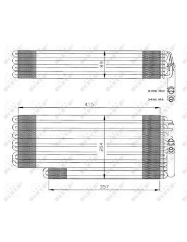 Evaporador, aire acondicionado Nrf 36078 - EVAPORADOR TURISMO EASY FIT