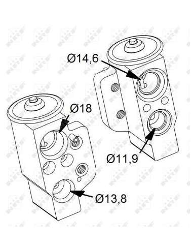 Válvula de expansión, aire acondicionado Nrf 38417 - ACCESORIOS DE AIRE ACONDICONADO TUR ISMO genuine