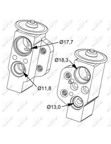 Válvula de expansión, aire acondicionado Nrf 38476 - ACCESORIOS DE AIRE ACONDICONADO TUR ISMO genuine