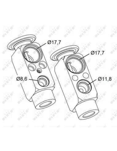 Válvula de expansión, aire acondicionado Nrf 38478 - Airco Parts DAF CF 75 01- genuine