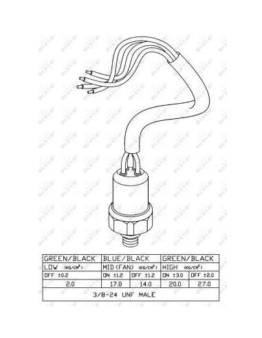 Presostato, aire acondicionado Nrf 38918 - ACCESORIOS DE AIRE ACONDICONADO UNI VERSAL EASY FIT