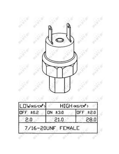 Presostato, aire acondicionado Nrf 38919 - ACCESORIOS DE AIRE ACONDICONADO UNI VERSAL EASY FIT