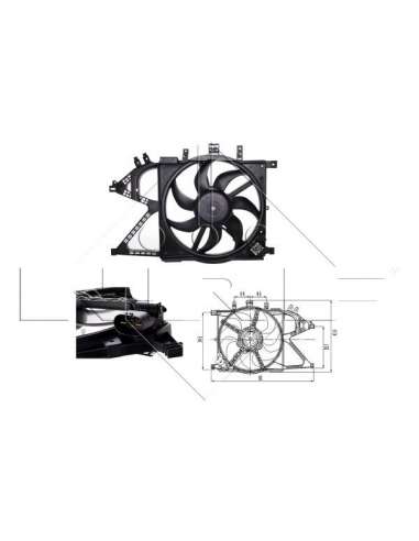 Ventilador, refrigeración del motor Nrf 47011 - VENTILADOR TURISMO -