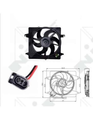 Ventilador, refrigeración del motor Nrf 47019 - VENTILADOR TURISMO