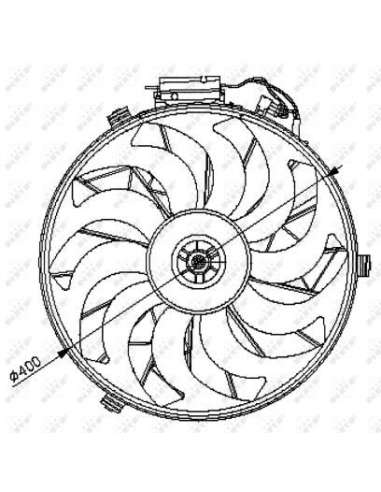 Ventilador, refrigeración del motor Nrf 47028 - VENTILADOR TURISMO 86-