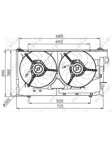 Ventilador, refrigeración del motor Nrf 47030 - VENTILADOR TURISMO