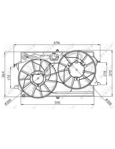 Ventilador, refrigeración del motor Nrf 47035 - VENTILADOR TURISMO