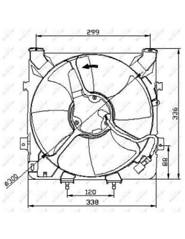 Ventilador, refrigeración del motor Nrf 47041 - VENTILADOR TURISMO