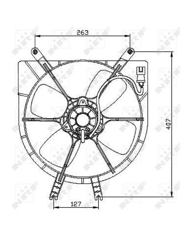 Ventilador, refrigeración del motor Nrf 47042 - VENTILADOR TURISMO